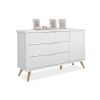 Comoda Infantil Planet Baby Old New Clean Com Porta 3 Gavetas Branco 