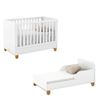 Conjunto Quarto Completo Guarda-roupa, Cômoda e Berço- Branco Ecowood 
