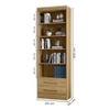 Livreiro Multiuso Qmovi 3420 2 Gavetas Freijo 