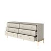 Cômoda Província Jasper com 6 gavetas 1.8 Off-white fosco c/ dourado 