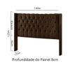 Conjunto Cabeceira Capitone Riviera 1,40 e Baú Recamier Paiva 1,30 Marrom