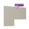 Conjunto Cabeceira Casal 2.40 m com Frame Laranjeiras Ripado Off White e Duas Mesas de Cabeceira 1 Gaveta Preto Incasa 