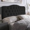 Cabeceira Painel Casal Curvo Estofada Capitone 1,40 Suede Preto