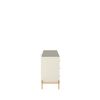 Cômoda Província Jasper com 6 gavetas 1.8 Off-white fosco c/ dourado 