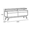 Rack Imcal Classic Mais 1.4 para TV até 49 Polegadas - Off White/Freijó 2 Gavetas 