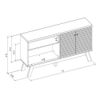 Rack Camboriu 160 cm com 2 portas Off White / Freijó Linea