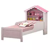 Cama Solteiro Princesa Branca Rosa Basoto + Colchão Anjos Pantanal Thierry 88x188x17