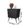 Mesa de Cabeceira EDN Dream 2 Gavetas Preto