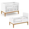 Conjunto Quarto Completo Nature Guarda-roupa, Cômoda e Berço- Branco Ecowood