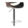 Banqueta Rivatti Nicole Madeira Base Cromada PU Preto