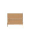Cômoda Província Jasper com 3 gavetas Off-white fosco c/ dourado 