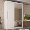 Guarda Roupa Royale 2 Portas com Espelho Branco Acetinado Gelius
