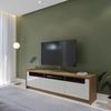 Rack para Tv até 75 Polegadas 3 Portas 180cm Oslo Off White Gloss