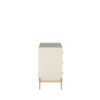 Cômoda Província Jasper com 3 gavetas Off-white fosco c/ dourado 