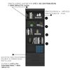 Livreiro Multiuso Qmovi 3420 2 Gavetas Preto