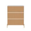 Cômoda Província Jasper com 5 gavetas Branco gloss dourado 