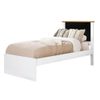 Cama de solteiro Barcelona Branco c/ Preto -Tebarrot
