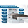 Cama Solteiro Invicta c/Auxiliar Branco - Santos Andirá