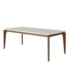 Mesa de jantar província C/ Vidro Lauren 2.10 - Natural/off-white