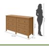 Cômoda 6 Gavetas Maggiore New Móveis Lopas Amêndoa Clean