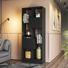 Livreiro com Nichos 2 Portas 3950 Preto Fosco Qmovi