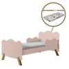 Cama Junvenil Solteiro Angel Cambel Rosa + Colchão 70x150x12 Passalacqua