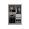 Guarda Roupa Royale 2 Portas com Espelho Branco Acetinado Gelius