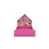 Cama Solteiro Infantil Gelius Casinha com 4 Divisorias e Adesivo Decorativo Rosa Pink