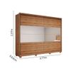 Guarda-Roupa Casal Apolo 2 portas com espelho Madeirado Gelius 
