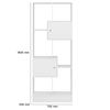 Livreiro com Nichos 2 Portas 3950 Branco Qmovi