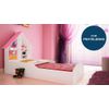 Cama Solteiro Infantil Gelius Casinha com 4 Divisorias e Adesivo Decorativo Branco
