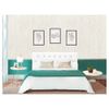 Conjunto Cabeceira Estofada Capitonê 160 cm Queen Corino Branco e Mesa de Centro e Apoio Liz Off White EJ