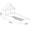 Cama Solteiro Infantil Gelius Casinha com 4 Divisorias e Adesivo Decorativo Rosa Pink