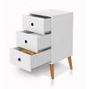Mesa de Cabeceira Planety Baby Ben 3 Gavetas Branco 