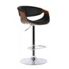 Banqueta Rivatti Nicole Madeira Base Cromada PU Preto