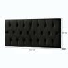 Conjunto Cabeceira Painel Estofada Capitonê 140 cm Corino Preto Paris e Mesa de Centro e Apoio Liz Off White EJ