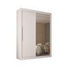Guarda Roupa Royale 2 Portas com Espelho Branco Acetinado Gelius