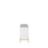 Cômoda Província Jasper com 6 gavetas 1.8 Branco gloss dourado 