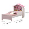 Cama Solteiro Infantil Basoto Princesa Branca/Rosa