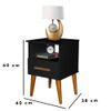 Conjunto Cabeceira Painel Paris 1,40 Suede Capitone Preta e 02 Mesas de Cabeceira Pérola Preta