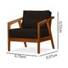 Conjunto de Cadeiras Imperium Luxemburgo 1 e 2 Lugares Amendoa