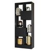 Livreiro com Nichos 2 Portas 3950 Preto Fosco Qmovi