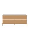 Cômoda Província Jasper com 6 gavetas 1.8 Branco gloss dourado 