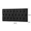 Conjunto Cabeceira Painel Estofada Capitonê 160 cm Queen Corino Preto Paris e Mesa de Centro e Apoio Liz Off White EJ