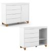 Conjunto Quarto Completo Guarda-roupa, Cômoda e Berço- Branco Ecowood 