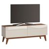 Rack Imcal Classic 1.4 para TV até 49 Polegadas - Off White/Freijó 2 Gavetas