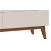Rack Imcal Classic 1.4 para TV até 49 Polegadas - Off White/Freijó 2 Gavetas