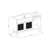 Buffet Linea Piemonte 2 Portas Freijo/Off White