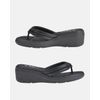 Chinelo Anabela Papoula - Preto / Palmilha Lisa