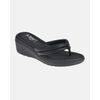 Chinelo Anabela Papoula - Preto / Palmilha Lisa